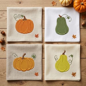 Mini pumpabunt maskinmönster, höstskördekalebass höst Thanksgiving, squash digital nedladdning Pes Dst Jef Vp3 bild 4