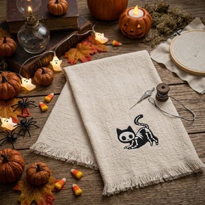 Mini Skeleton Cat Bundle Machine Pattern, Creepy Cute Halloween Spooky Bone Kitty Motif, Digital Download Pes Dst Jef Vp3 image 3