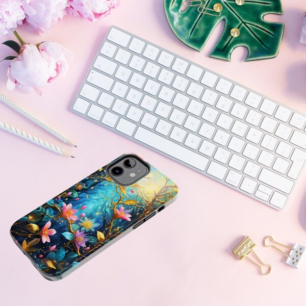 3D flower iphone case,Tough Phone Cases, fantasy phone case , wild flower phone case Digital Art,spiritual gift,gift for mom,Indian Gift