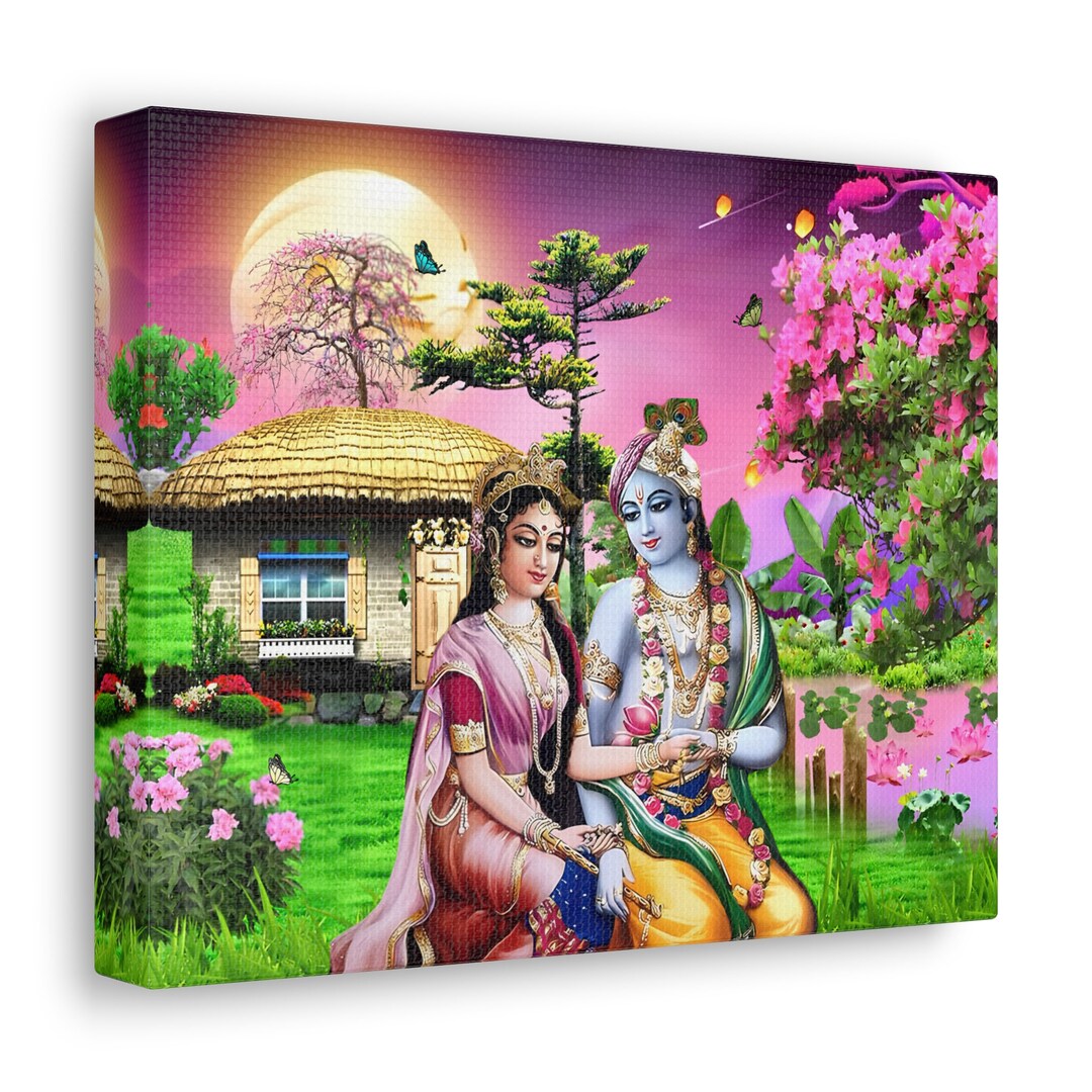 Radha Krishna Wall Decor, Wall Art, Canvas Print,radha Krishna Promise