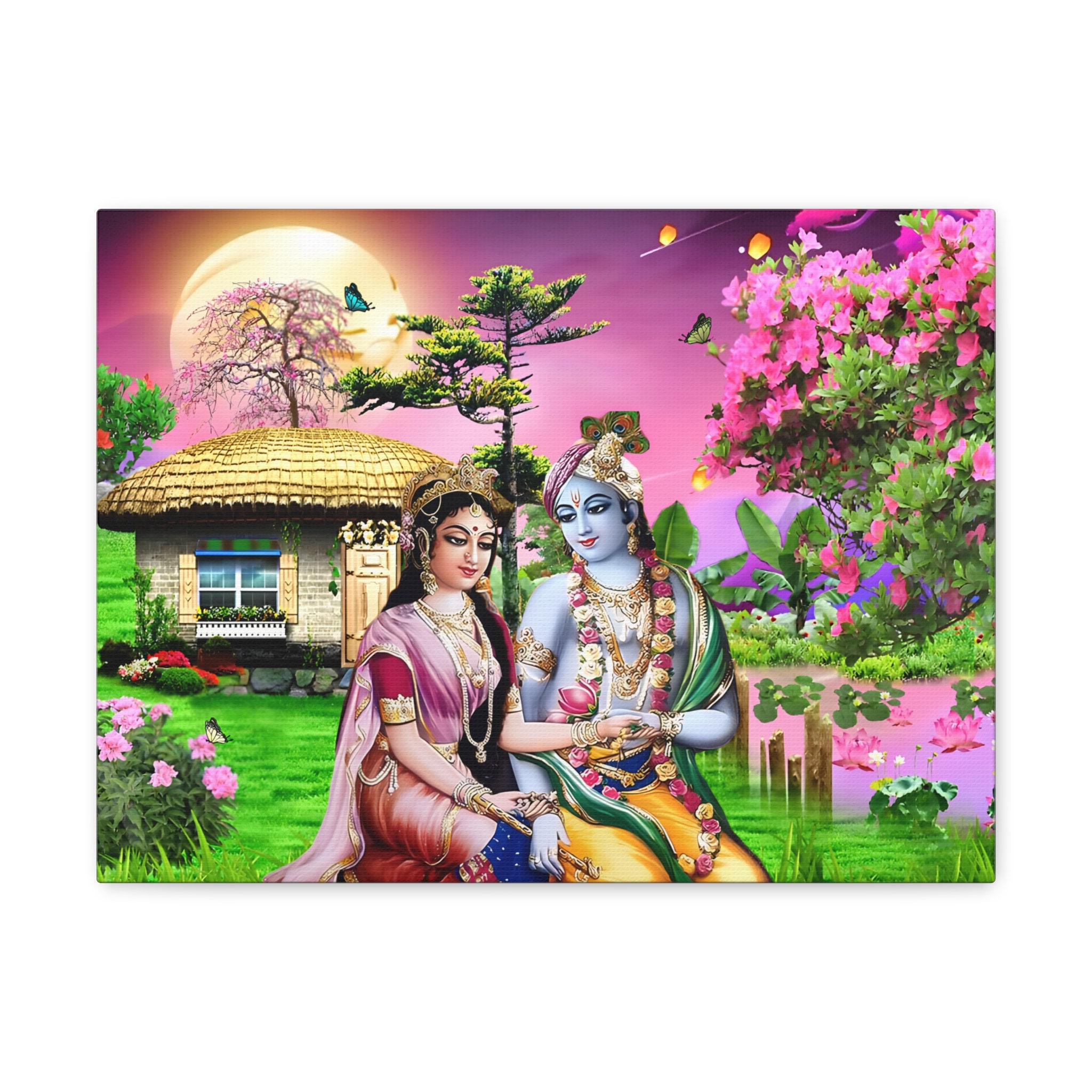 Radha Krishna Wall Decor, Wall Art, Canvas Print,radha Krishna Promise