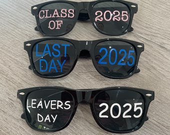 School Leavers Glasses 2025 – Fun Last Day Sunglasses for Students | Class of 2025 Party Favours, Leavers 25