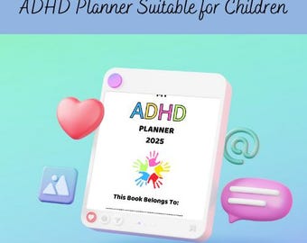 Planificador de TDAH para niños 2025: Rutina diaria y semanal (PDF imprimible)