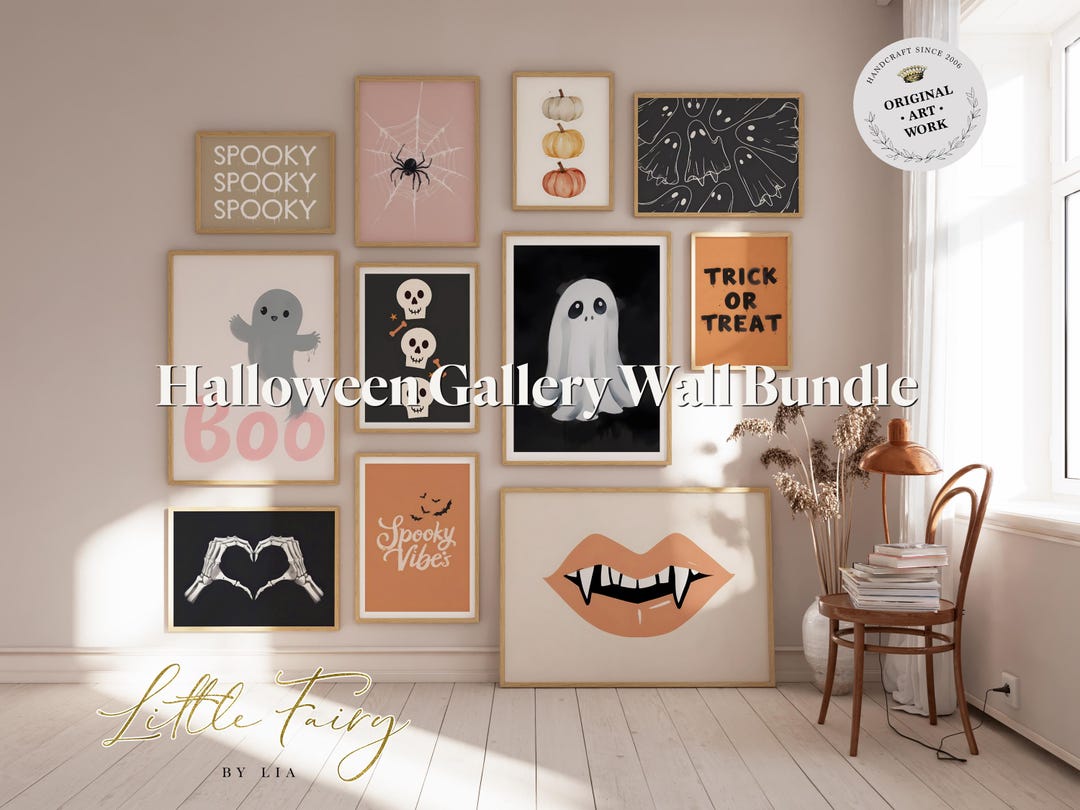 Halloween Gallery Wall Bundle | Digital Art Download | 30 Printables ...