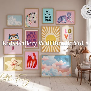 Kinderzimmer Wand Kunst Drucke - 65 Kinderzimmer Wand Drucke - Bundle - Einzigartige Kinderzimmer - Baby Poster Set - Galeriewand - Digital Printable