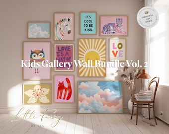 65 Kids Room Wall Art Prints: Nursery Gallery Wall Bundle (Digital Printable)