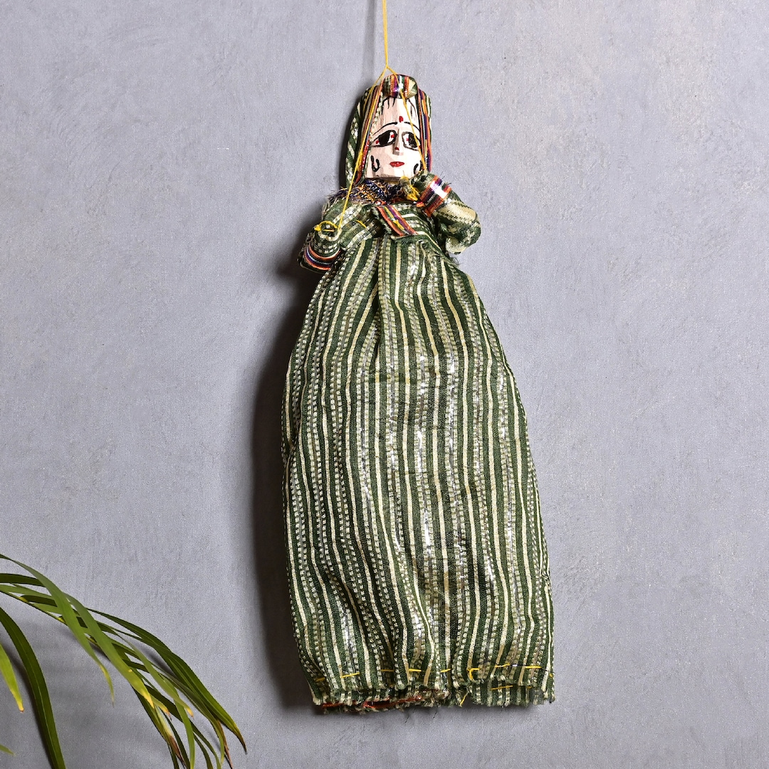 Lace Puppet Exquisite Handcrafted Cloth and Wood Lady Puppet: A Graceful Artisanal ...
