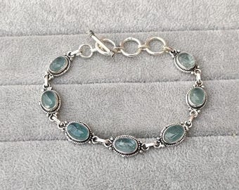 Bracelet Vintage Argent Massif à Grosses Mailles - Poinçon Tête De Sanglier - 24 Cm, 118 G