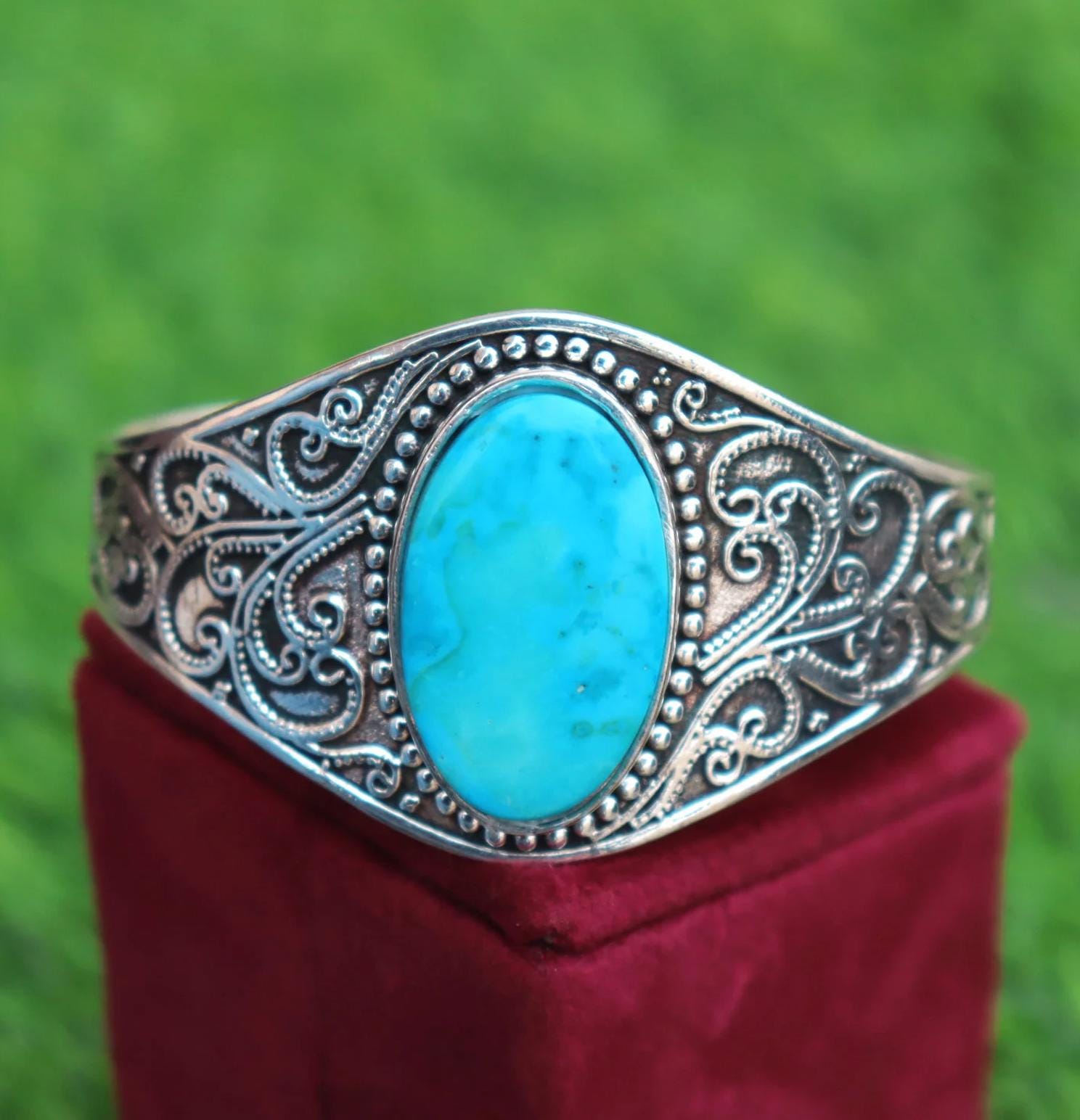 アクセサリー NAVAJO Silver Turquoise Edge Bangle 925 NAVAJO Silver Turquoise Edge Bangle 925