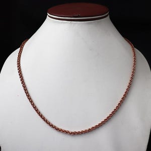 Copper Ball Bar Necklace Chain Handmade pure copper chain Necklace for Women jewelry Gift Pretty Chains Gift For Womens Girls Christmas Gift