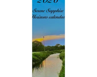 Serene Sapphire Horizons calendar 2026 (US & CA)