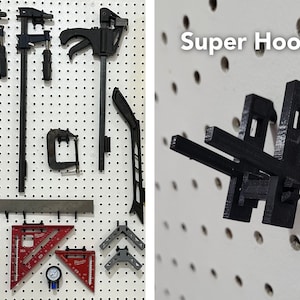 Pegboard Hooks for 1in Pegboard 1/4in Thickness.  Made in the USA*
