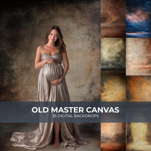 35 digitala bakgrunder på duk från gamla mästare, porträtt, studiobakgrundstexturer, Photoshop, examensfotografering, familj, handmålad duk