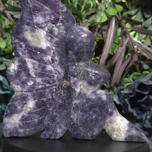 Lepidoliote fairy crystal carving