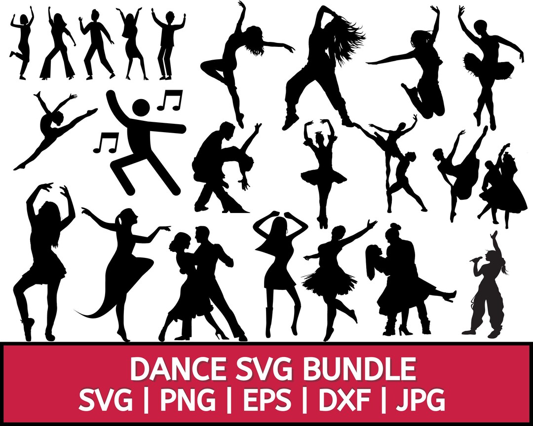 Dance SVG Bundle, Dance PNG Bundle, Dance Clipart, Dancing SVG Cut ...
