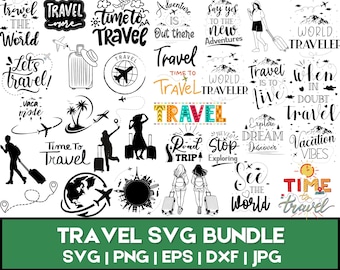 Travel Svg Bundle| Funny Travel svg| Traveling svg| Travel Clipart| Svg Files for cricut| Vacation svg| Silhouette| Adventure SVG| Travel
