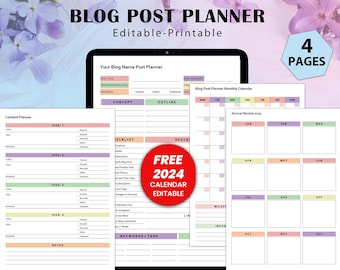 Blog Post Planner, Blog Post Planner DIGITAL, Content Planner, Social Media Planner, Business, Blog Post Scheduling, Blog Blog Planner PDF