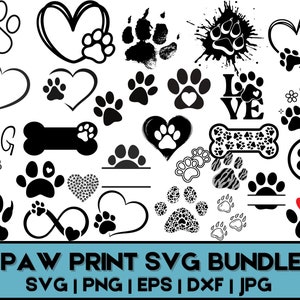 Paw Print Svg, dog Paw SVG, Dog Svg, Paw Svg, Animal Paw Svg, cat Paw Svg, Dog Paw Print Cut File, Paw Print Cut File, Animal Print Svg