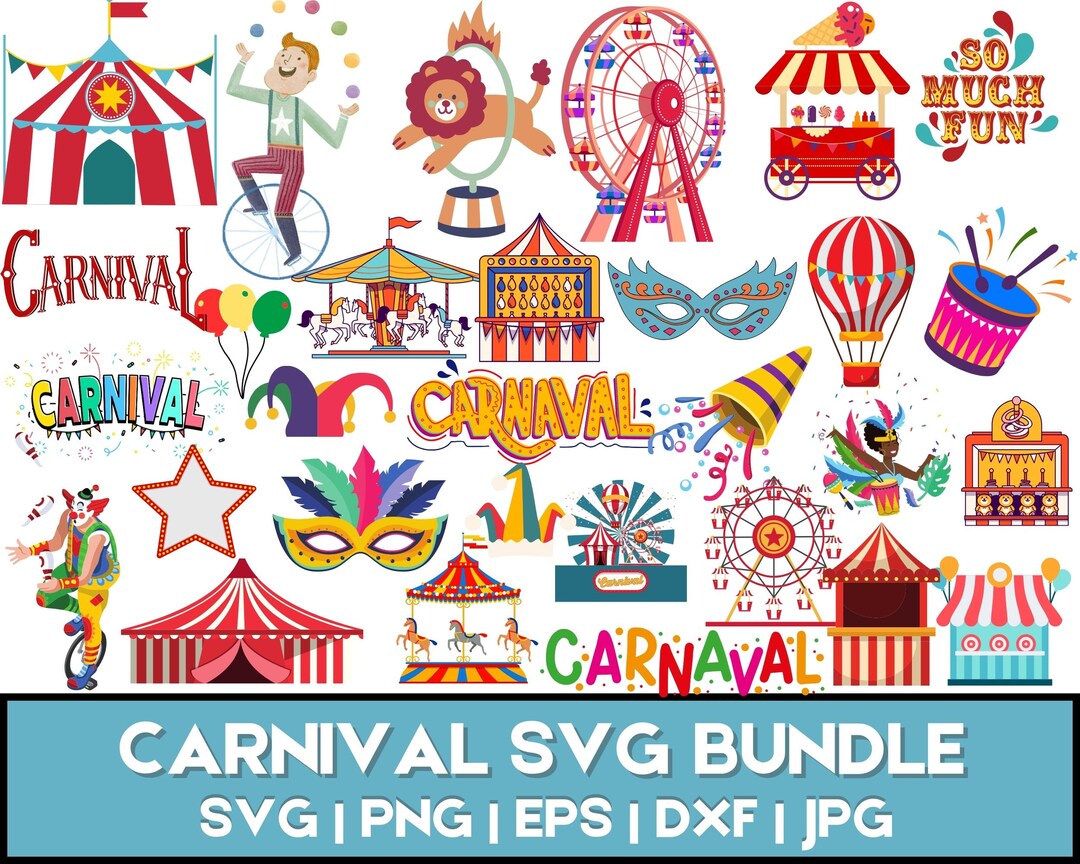 Carnival Svg Circus Svg Bundle Mega Carnival Svg Bundle Carnival Png ...