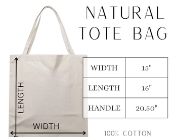 Natürliche Einkaufstasche Größentabelle Mockup, S & S Taschen 42795 Größentabelle, Baumwoll Canvas Einkaufstasche Mockup, Größentabelle, Einkaufstasche Größentabelle