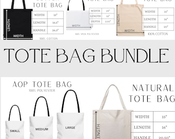 Size tote bag discount
