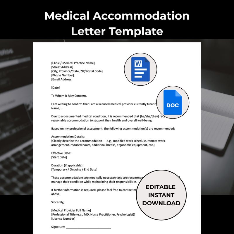 Reasonable Accommodation Letter - Etsy