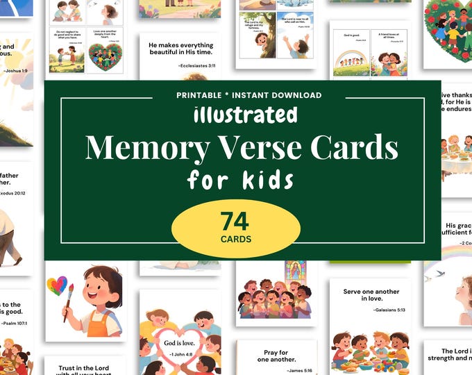 20 Encouraging Printable Scripture Cards | Sunday School Teacher Gift ...