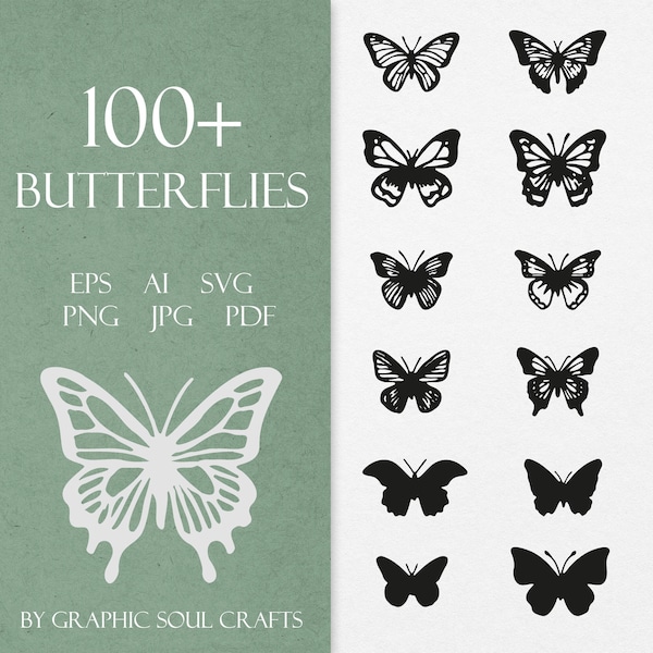 Butterfly svg, butterflies clipart, butterfly line art svg clipart, butterfly silhouette, cut files svg, outline butterfly