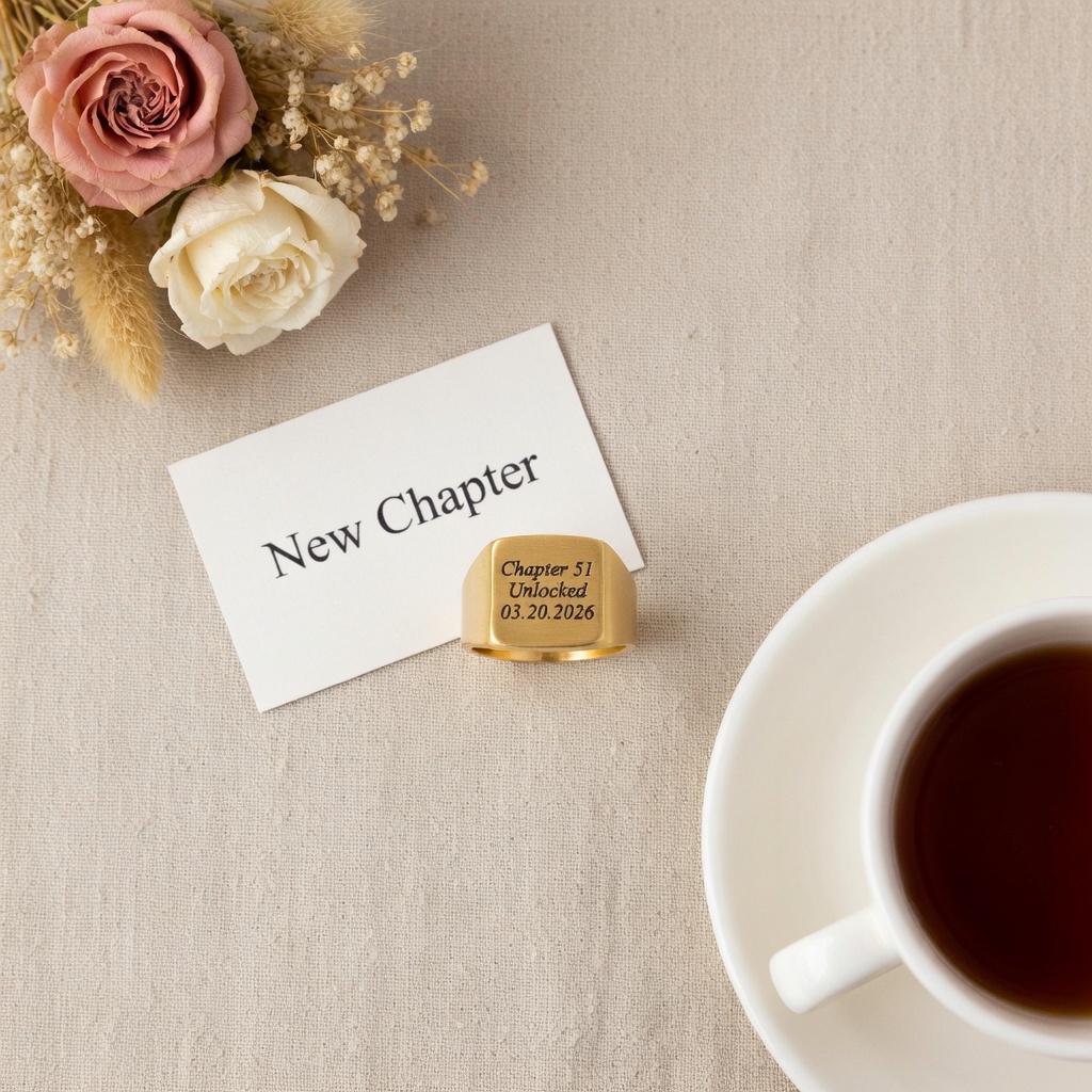 Unique Chapter Rings Chapter Unlocked Signet Ring, New Beginning Gift, Divorce Ring for Her ...