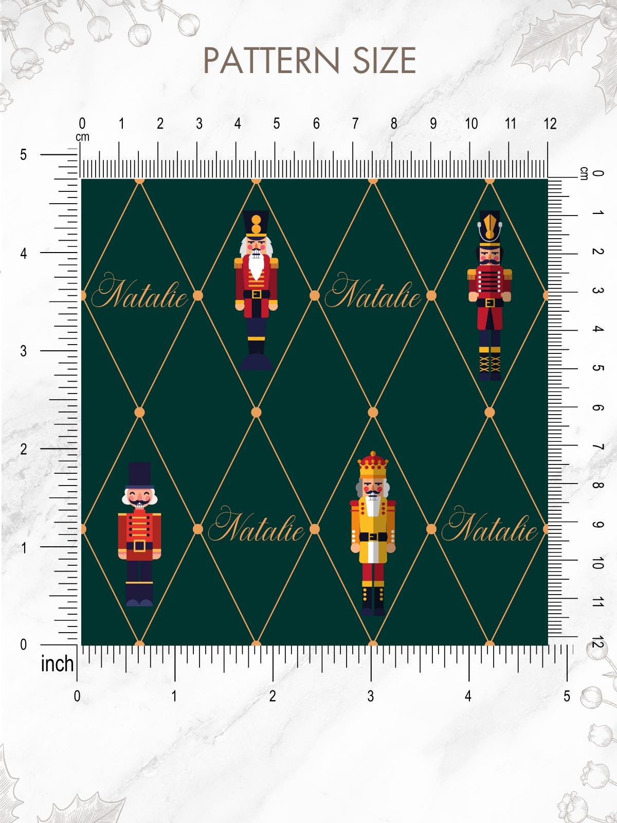 Nutcracker Wrapping Paper Green Christmas Gift Wrappig Paper Personalized Gift Wrapping Paper Nutcracker Christmas Wrapping Paper Elegant
