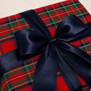 Plaid Wrapping Paper Vintage Christmas Plaid Tartan Gift Wrap Tartan Christmas Wrapping Paper Royal Stewart Cassic Red Plaid Preppy Wrapping