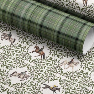 Equestrian Wrapping Paper Horse Lover Gift Wrapping Paper Preppy Decor Classic Americana Wrapping Paper Country Wrapping Paper OldMoney Gift