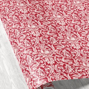 William Morris Queen Anne Wrapping Paper Vintage Christmas Gift Wrap William Morris Art Print Paper Gift Wrap Vintage Christmas Classy Red