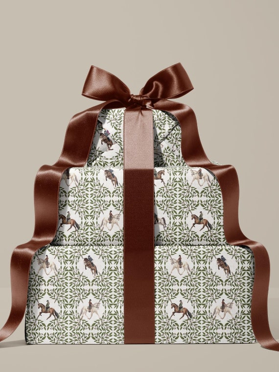 Equestrian Wrapping Paper Horse Lover Gift Wrapping Paper Preppy Decor Classic Americana Wrapping Paper Country Wrapping Paper OldMoney Gift