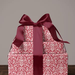 William Morris Queen Anne Wrapping Paper Vintage Christmas Gift Wrap William Morris Art Print Paper Gift Wrap Vintage Christmas Classy Red