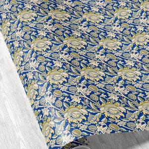 William Morris Sunflowers Wrapping Paper Navy Floral Wrapping Paper Vintage Christmas Gift Wrapping Blue Holiday Gift Wrap Vintage Hanukkah