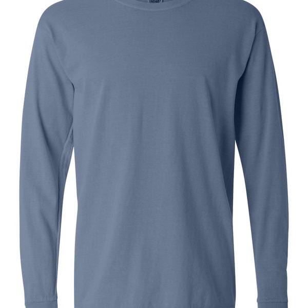 Comfort Colors Long Sleeve Shirt, Blank Comfort Colors Long Sleeve, 100% Cotton Shirt, 100 Cotton Long Sleeve