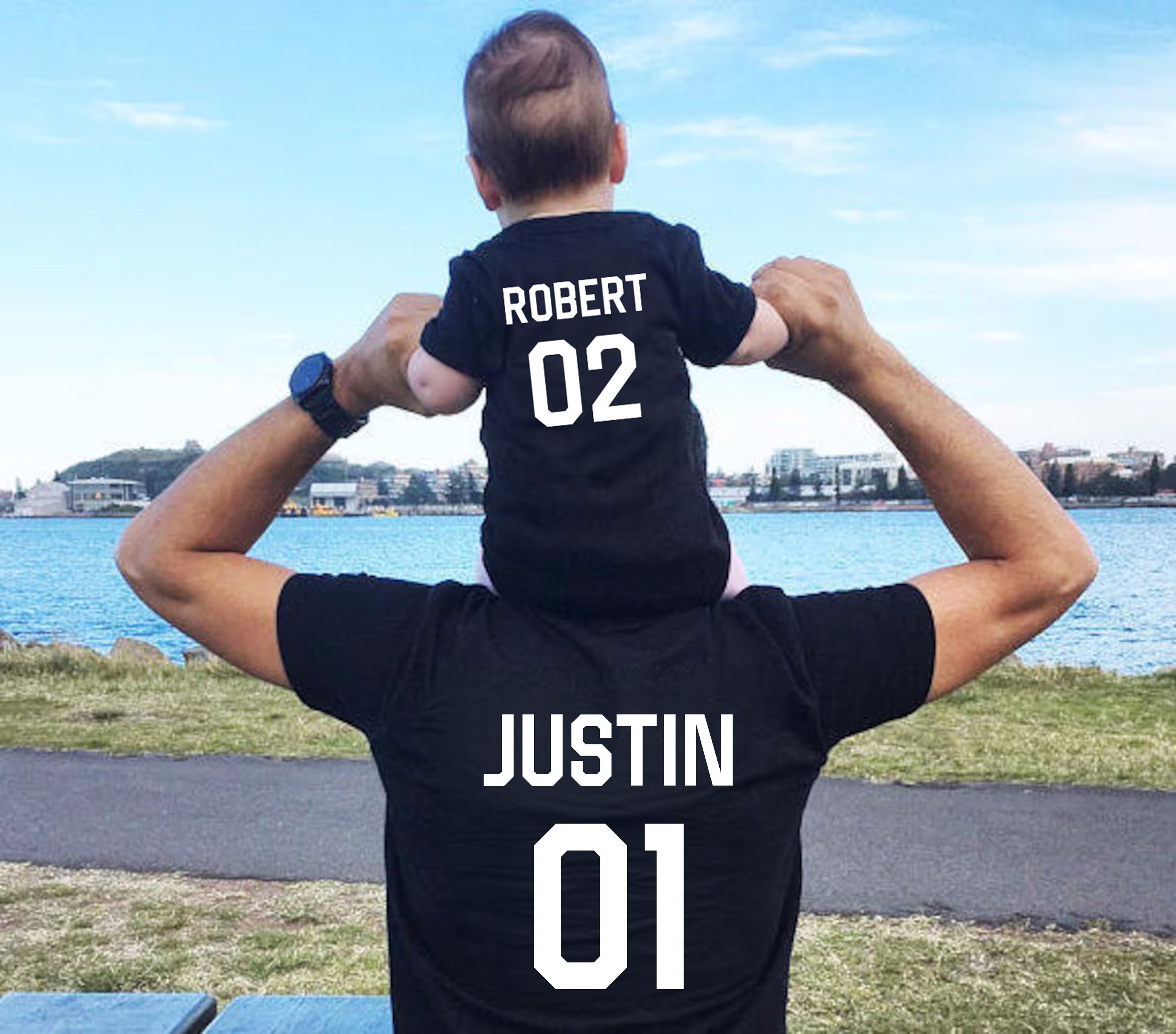 Custom Family Jersey Shirt, Family Birthday Shirt, Dad and Son Matching Shirt, Personalized Dad Shirt, Fathers Day Gift Idea, Game Day Shirt