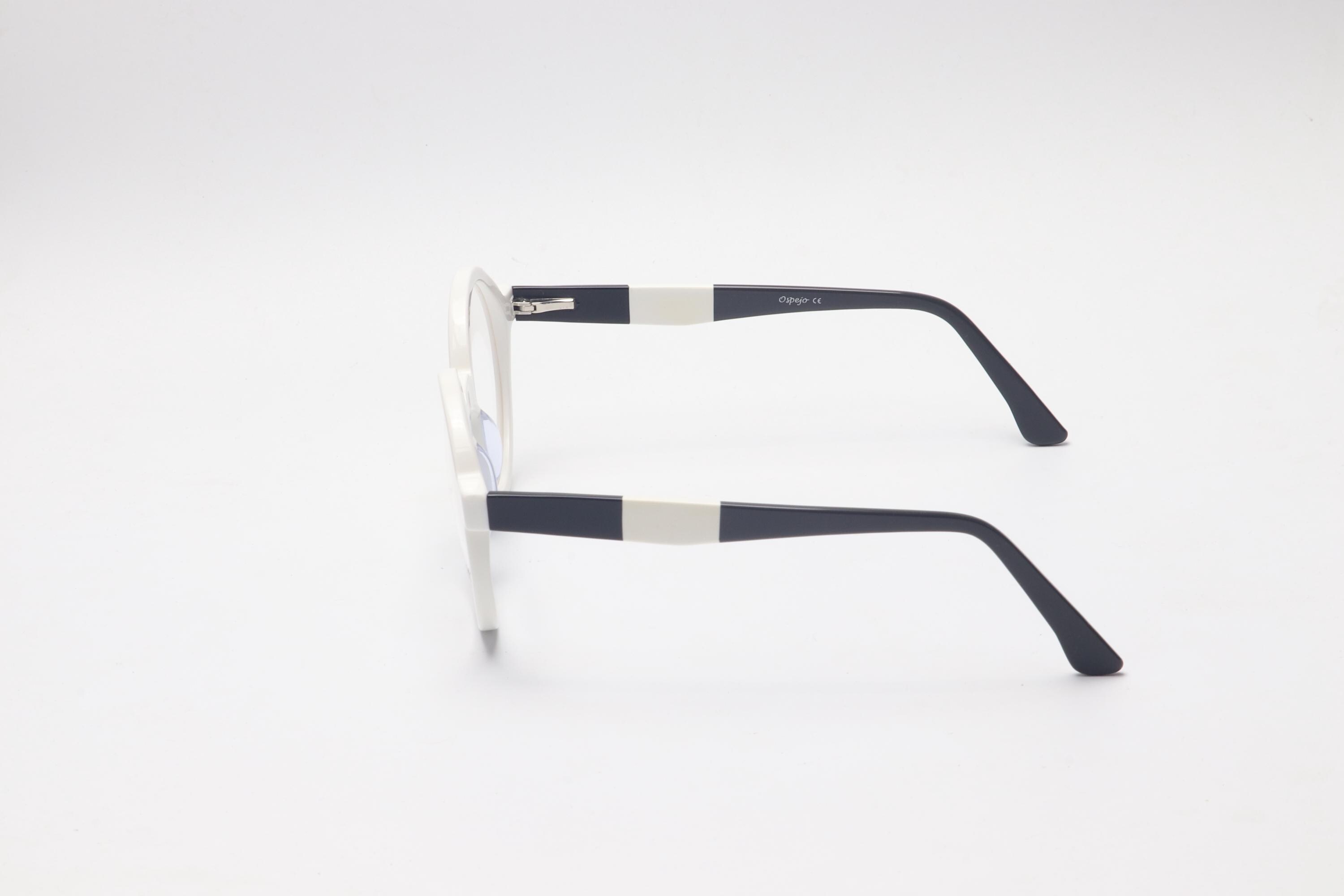 Zyle Frame Vintage White Round Zyl Acetate Eyeglasses, Unisex Lightweight Frame - Etsy