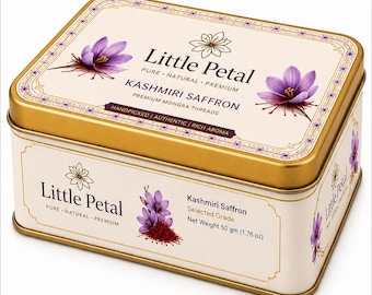 Premium Kashmiri Saffron Threads Grade A+ | Pure Organic Saffron Spice for Tea, Cooking & Skincare | Luxury Gift Box (50 gm)