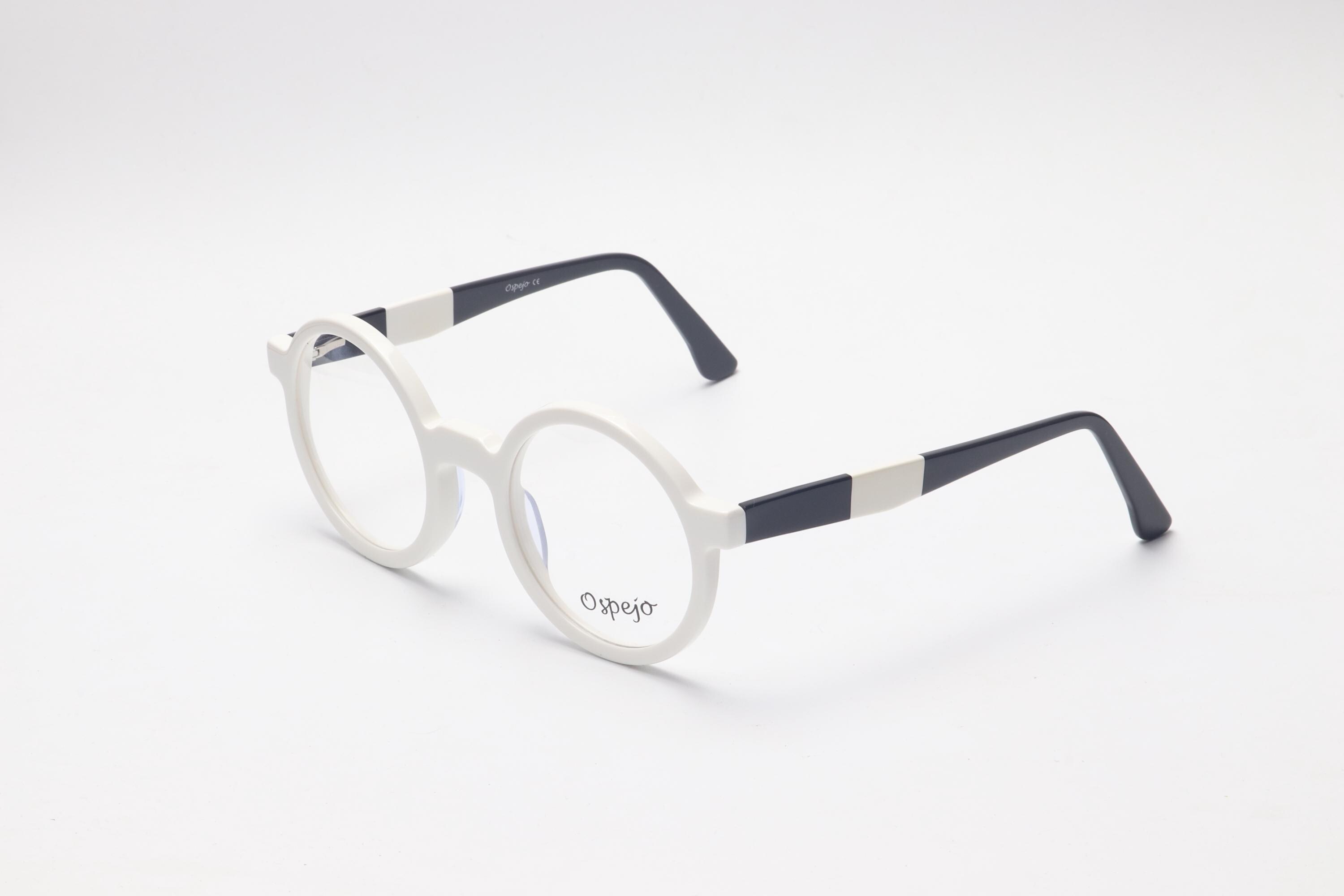 Zyle Frame Vintage White Round Zyl Acetate Eyeglasses, Unisex Lightweight Frame - Etsy