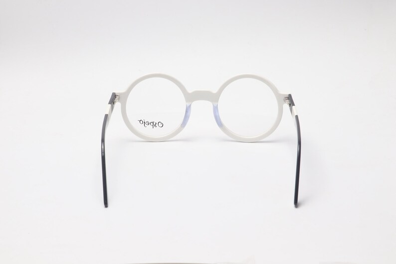 Zyle Frame Vintage White Round Zyl Acetate Eyeglasses, Unisex Lightweight Frame - Etsy