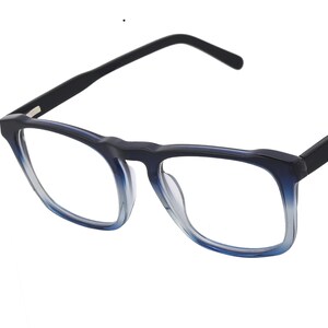 Full Rim Virgin Acetate Eyeglasses, Double Tone Unisex Frame, Lightweight Shades