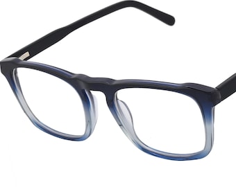 Vollrand reine Acetatbrille, zweifarbiger Unisex-Rahmen, leichte Farbtöne