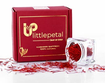 Premium Kashmiri Saffron Threads Grade A+ | Pure Organic Saffron Spice for Tea, Cooking & Skincare | Luxury Gift Box