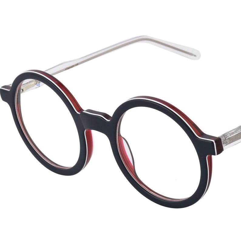 Zyle Frame Vintage White Round Zyl Acetate Eyeglasses, Unisex Lightweight Frame - Etsy