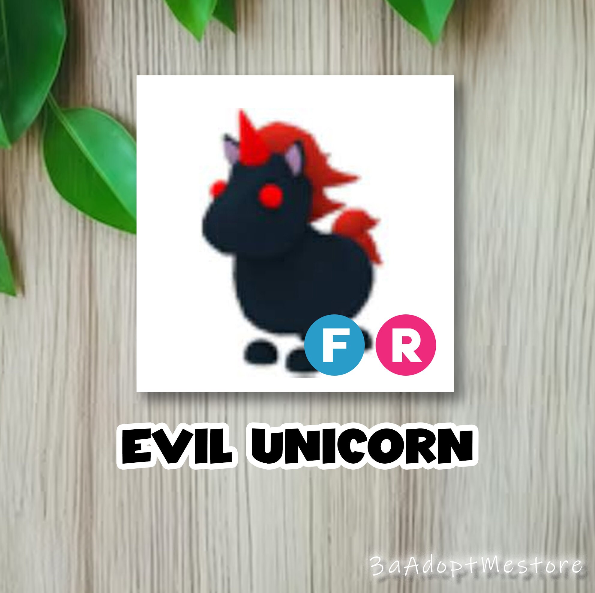 Fly Ride Evil Unicorn FR Evil Unicorn Roblox Adopt Me Pets Etsy