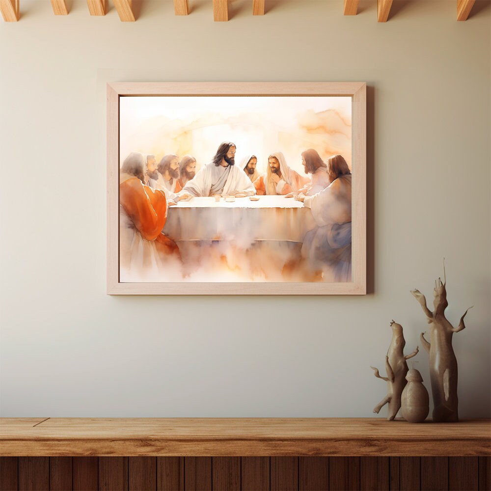 The Last Supper Landscape, Digital Print, Matthew 26:26-29, Sketches ...