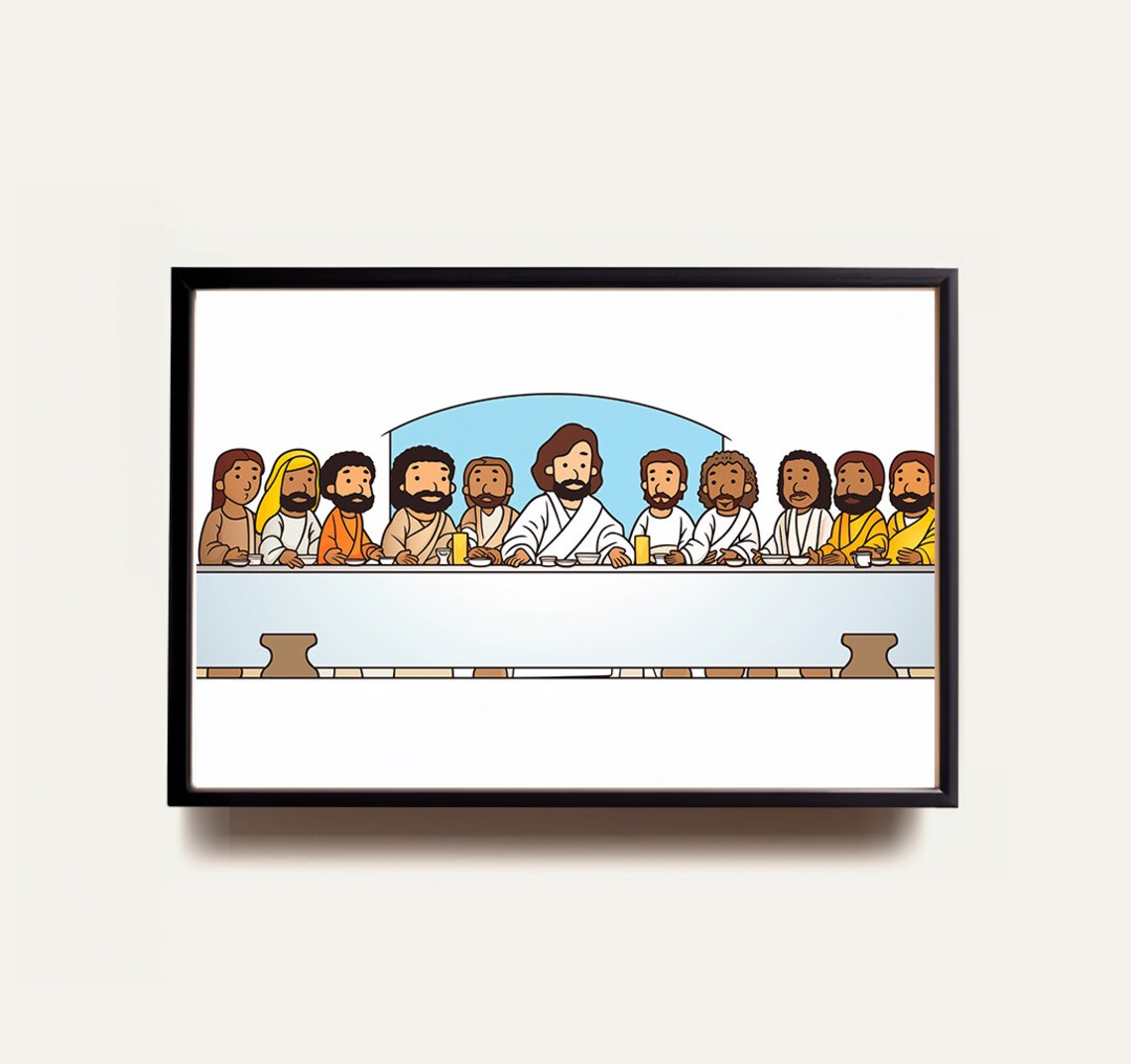 The Last Supper Landscape, Digital Print, Matthew 26:26-29, Sketches ...