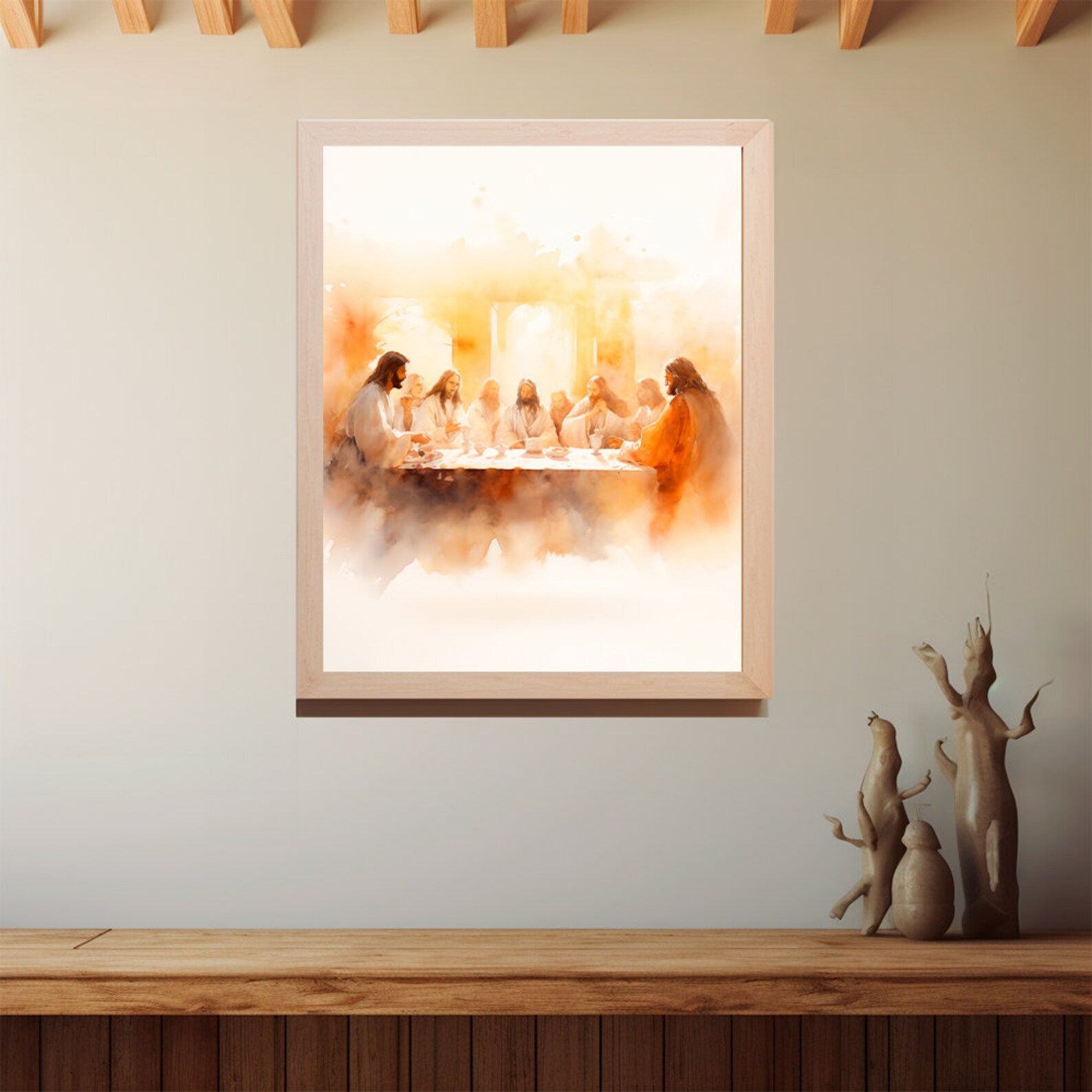 The Last Supper Landscape, Digital Print, Matthew 26:26-29, Sketches ...